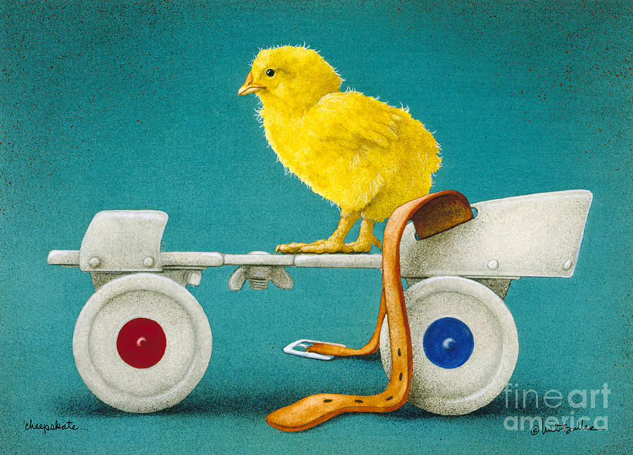 Chicken Painting - Cheepskate... by Will Bullas
