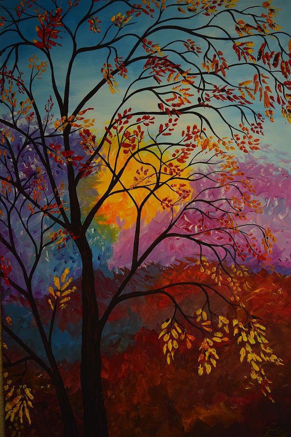 Cheerful Forest Painting by Eric Johansen