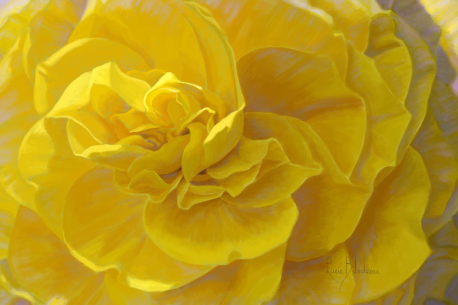 Flower Painting - Cheerful by Lucie Bilodeau