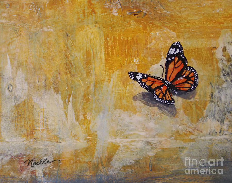 Butterfly Painting - Cheerful visitor butterfly by Noelle Rollins