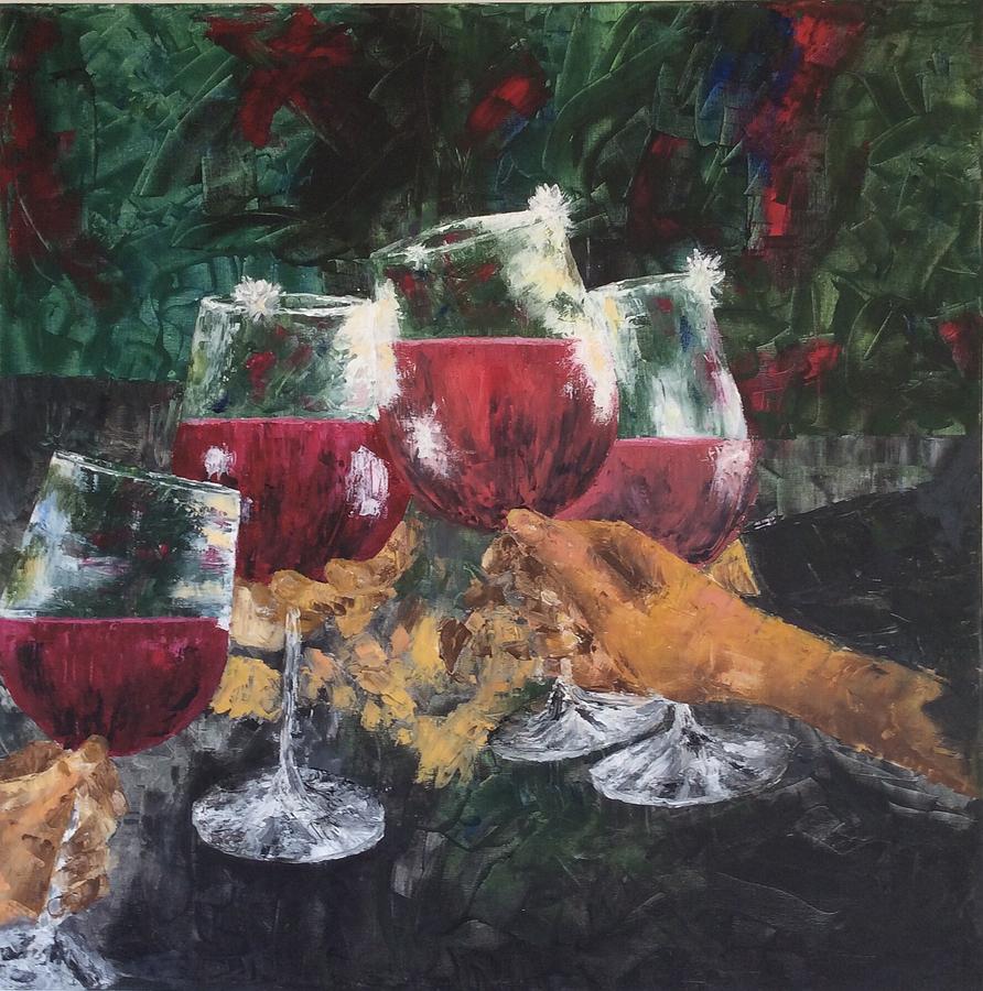 Cheers Painting By Mick Ruellan Fine Art America