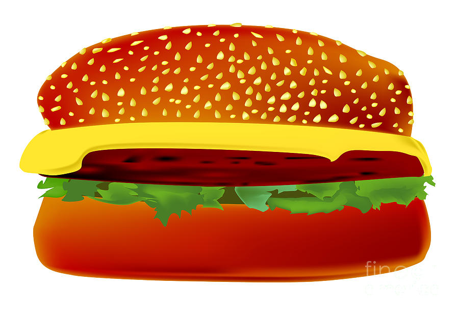 Cheese Burger Digital Art by Bigalbaloo Stock - Fine Art America