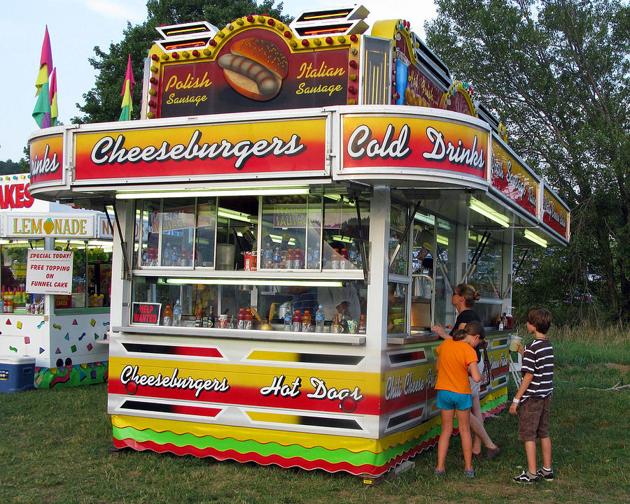 Cheeseburger Stand At County Fair Photograph by Richard Singleton