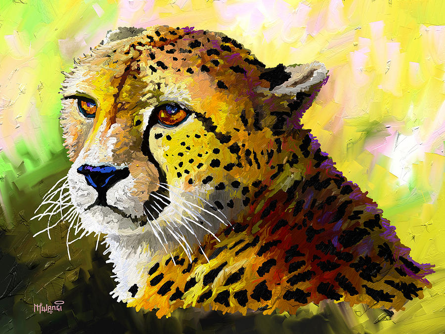 Cheetah Painting by Anthony Mwangi