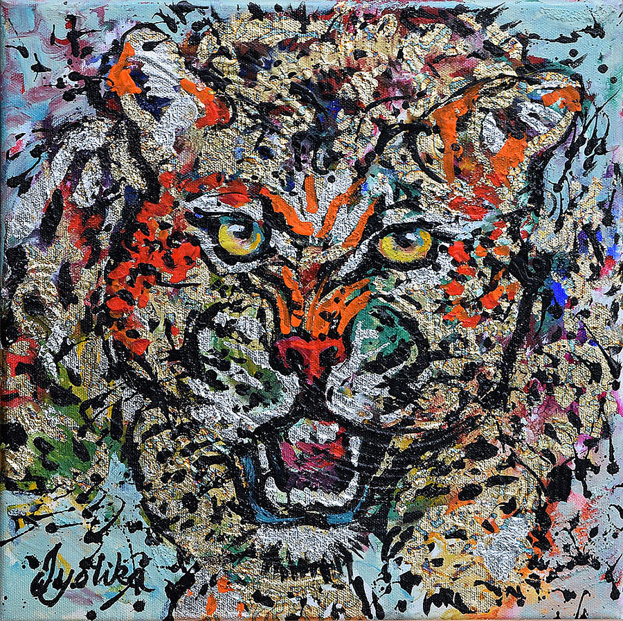 Cheetah Attack Painting by Jyotika Shroff