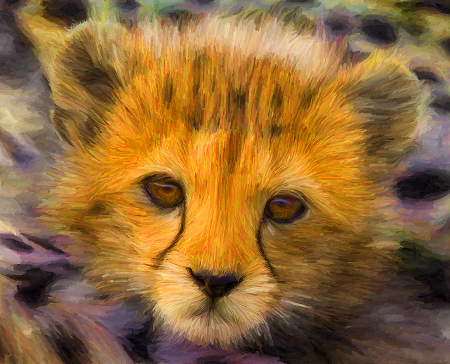 Cheetah Cub Digital Art by Caito Junqueira