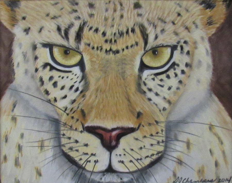Cheetah Painting by Donna Chambers