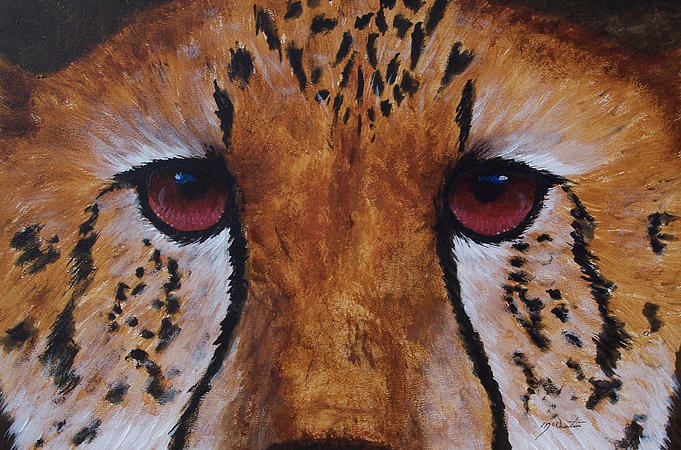 Cheetah Eyes Painting by Daniel McQuestion - Fine Art America