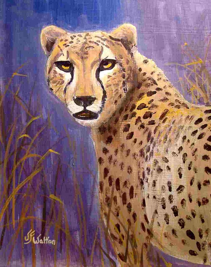 Cheetah Portrait Painting by Judy Fisher Walton | Fine Art America