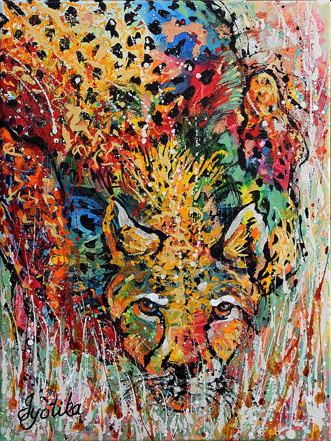 Cheetah Stalking  Painting by Jyotika Shroff