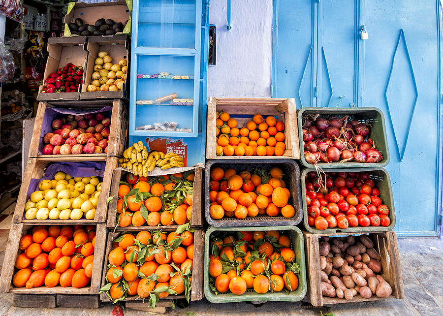 Chefchaouen Fruit and Vegetables Photograph by Lindley Johnson