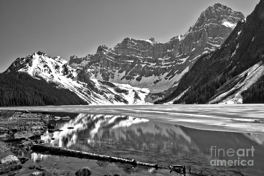 Chehren Lake Reflections Black And White Photograph by Adam Jewell