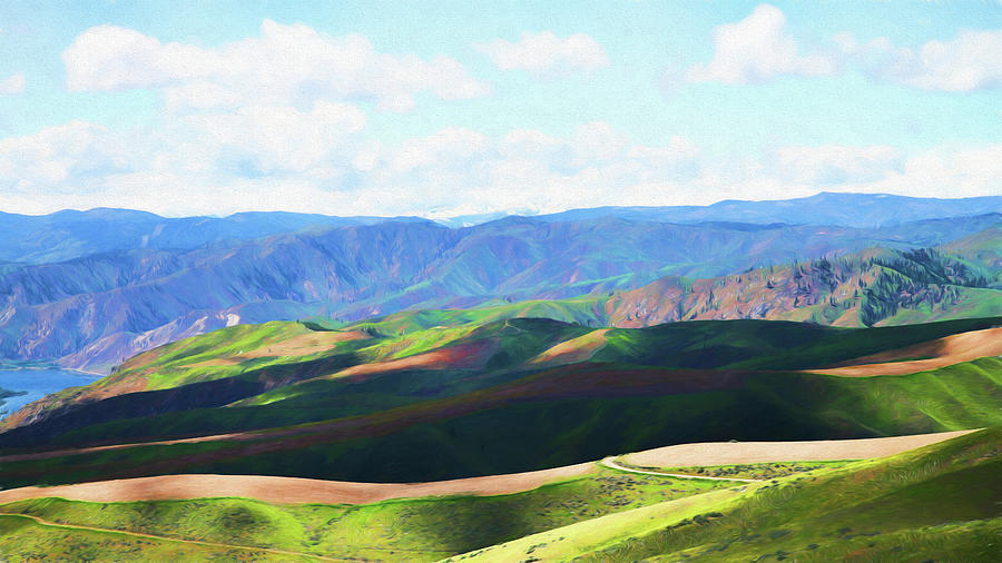 Chelan Hills Painting Photograph by Allan Van Gasbeck