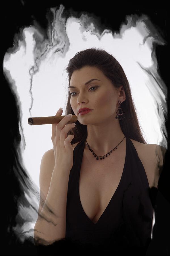 Chelsa with Cigar Photograph by Hugh Smith