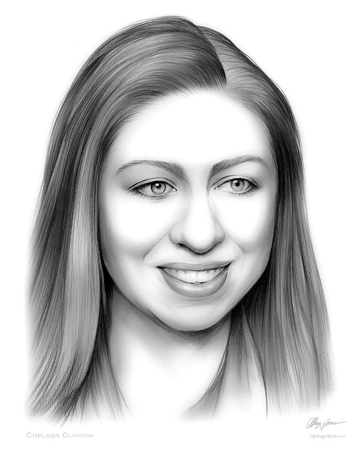 Chelsea Clinton Drawing by Greg Joens