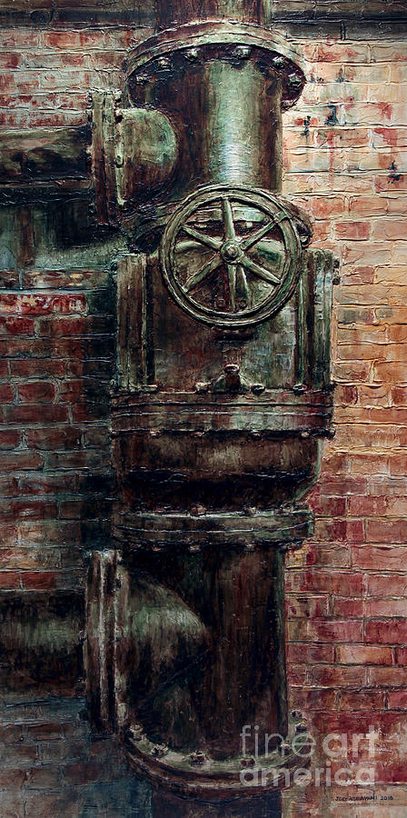 Chelsea Market Water Valve Painting by Joey Agbayani