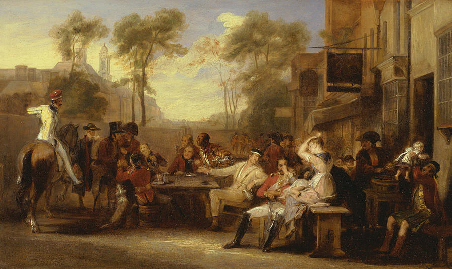 Chelsea Pensioners Receiving the Gazette Announcing the Battle of Waterloo Painting by David Wilkie