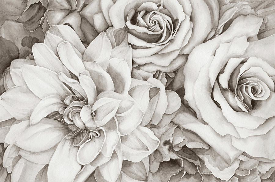 Chelseas Bouquet - Neutral Digital Art by Lori Taylor