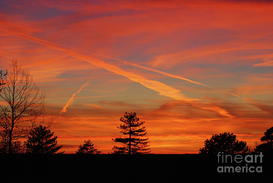 Sunset Photograph - Chem Trails by Audie Thornburg