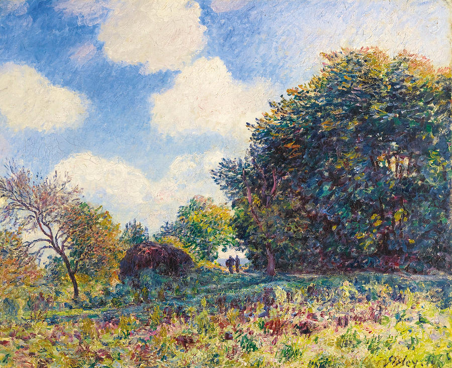 Chemin a lentree dun bois Painting by Alfred Sisley