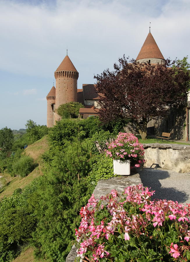 Chenaux castle, Estavayer-le-lac, Switzerland Photograph by Elenarts - Elena Duvernay photo
