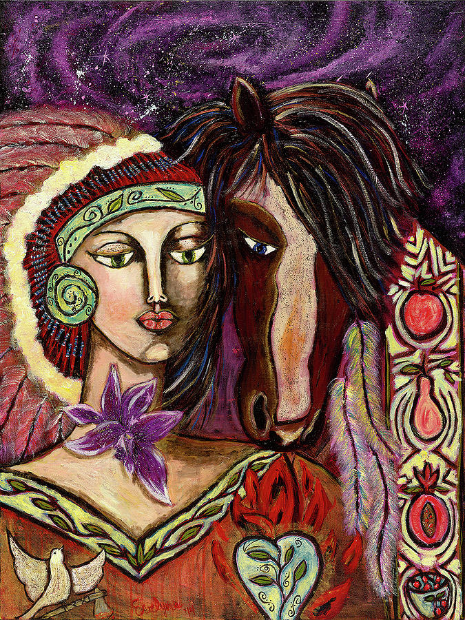 Horse Painting - Chenoa by Evelyne Verret Horse Painting - Chenoa by Evelyne Verret