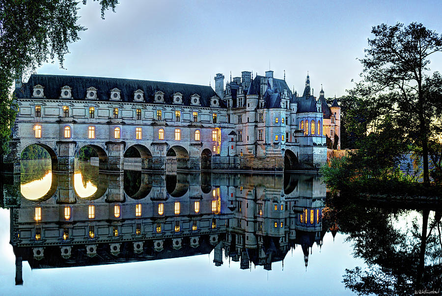 Chenonceau twilight in blue Closer Photograph by Weston Westmoreland