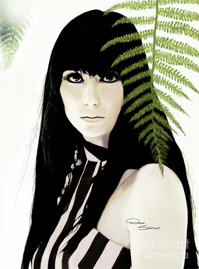 Cher Classic 60's Drawing by Donna Schellack Fine Art America