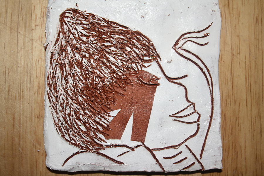 Cheri - Tile Ceramic Art by Gloria Ssali