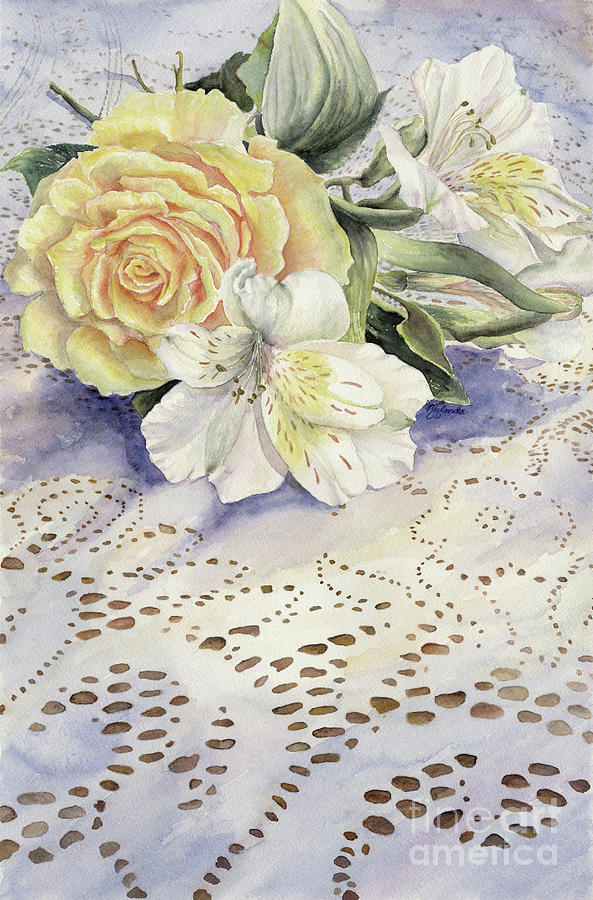Cherished Mothers Day Flowers Painting by Malanda Warner