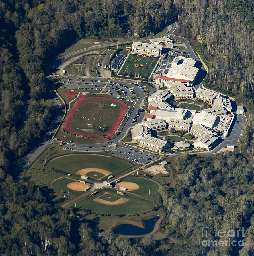 Cherokee High School Aerial Photo Photograph by David Oppenheimer Pixels