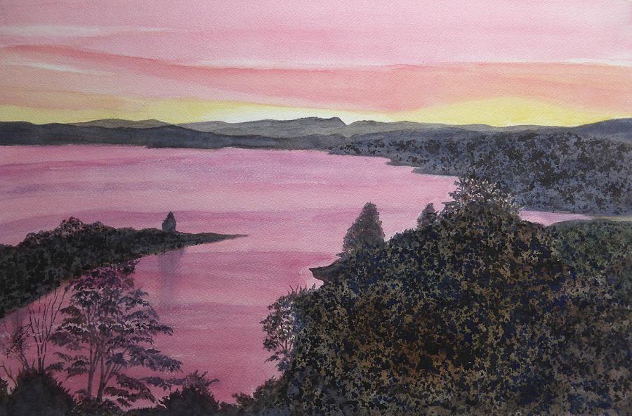 Cherokee Lake Sunset Painting by Joel Deutsch