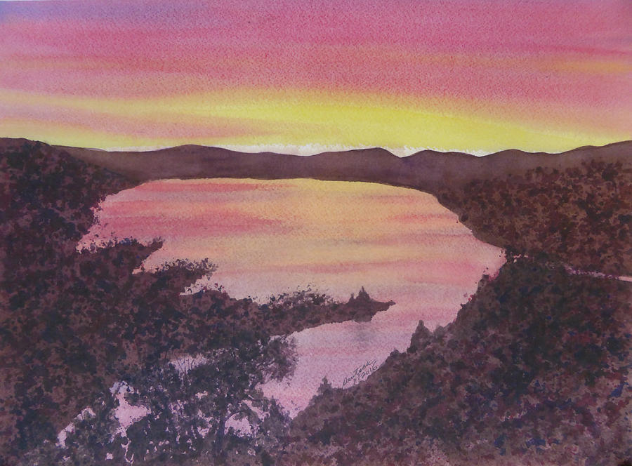 Cherokee Lake Sunset Number Seven Painting by Joel Deutsch