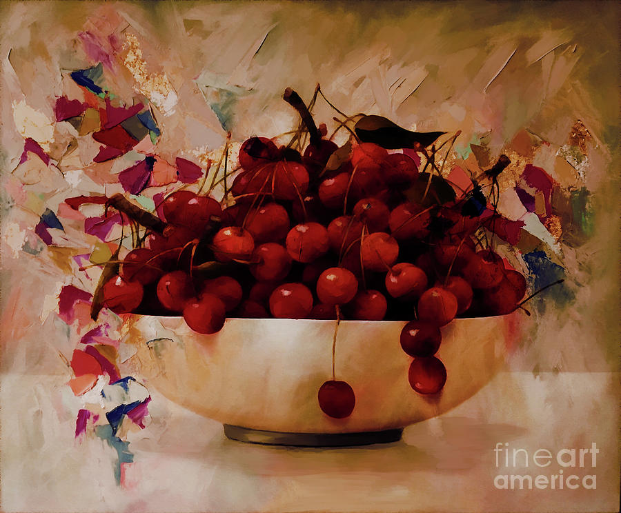Cherries art  Painting by Gull G