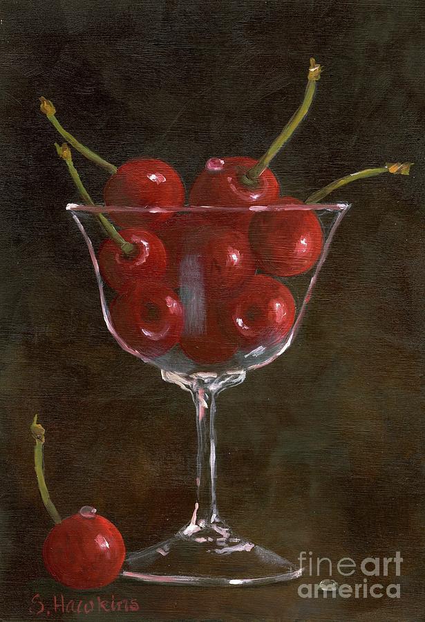 Still Life Painting - Cherries Jubilee by Sheryl Heatherly Hawkins