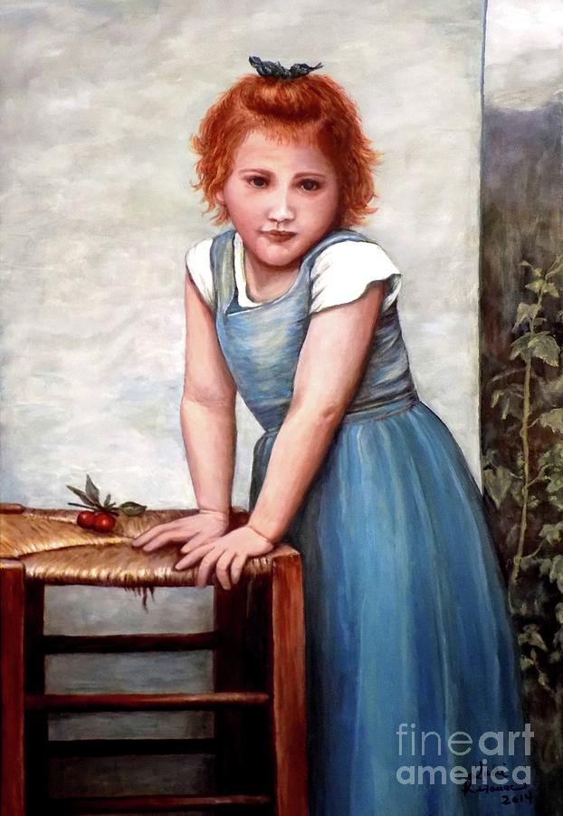 Girl Painting - Cherries by Judy Kirouac
