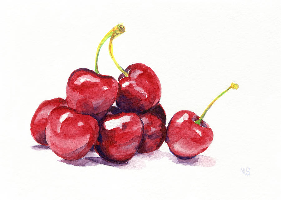 Still Life Painting - Cherries by Michelle Sheppard