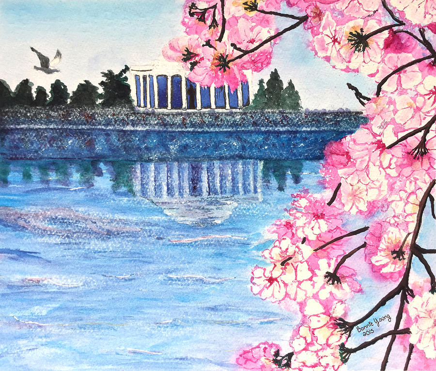 Cherry Blossom Festival Painting by Bonnie Young