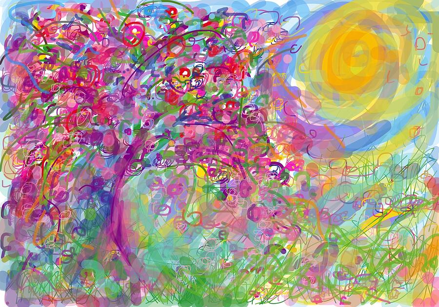 Cherry Blossom Tree Digital Art by Alida M Haslett
