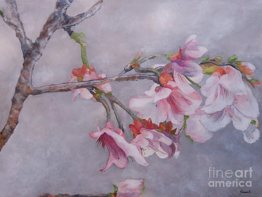 Flower Painting - Japanese Cherry Blossom tree by Graciela Castro
