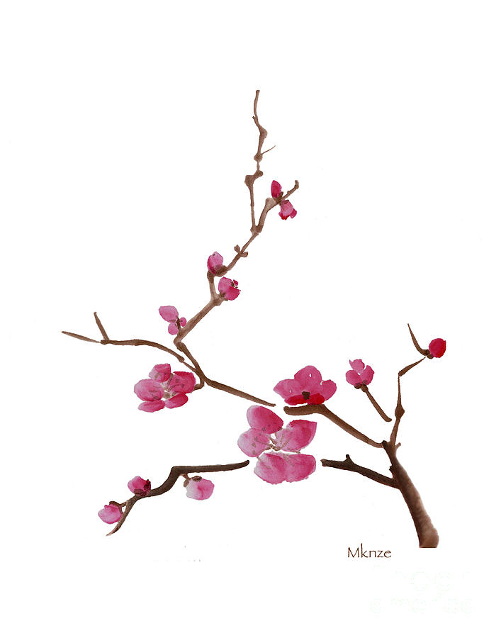 chinese painting cherry blossom