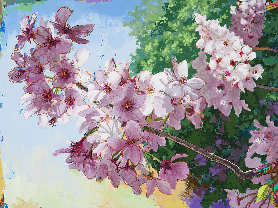 Cherry Blossoms Painting - Cherry Blossoms #2 by David Palmer