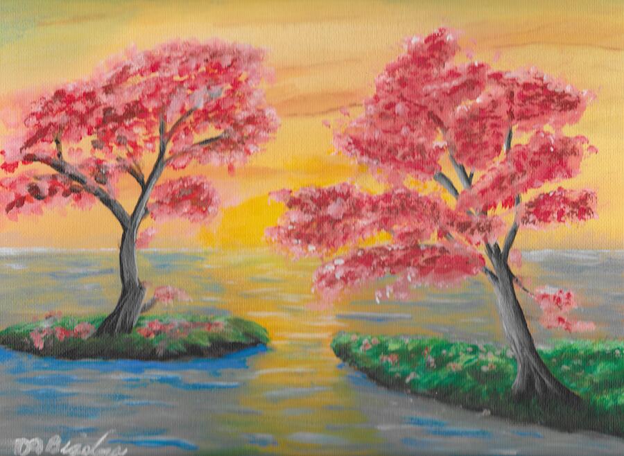 Cherry Blossoms Painting by David Bigelow Cherry Blossoms Painting by David Bigelow