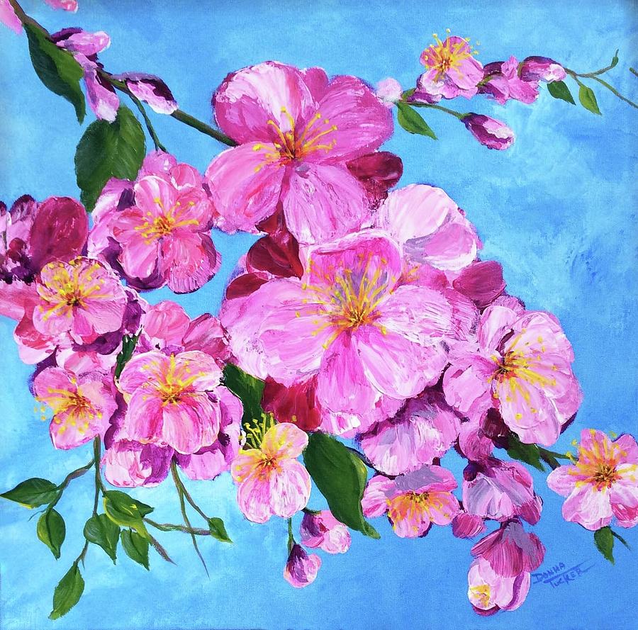 Spring Painting - Cherry Blossoms by Donna Tucker