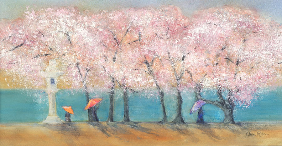 Cherry Blossoms Painting by Elise Ritter