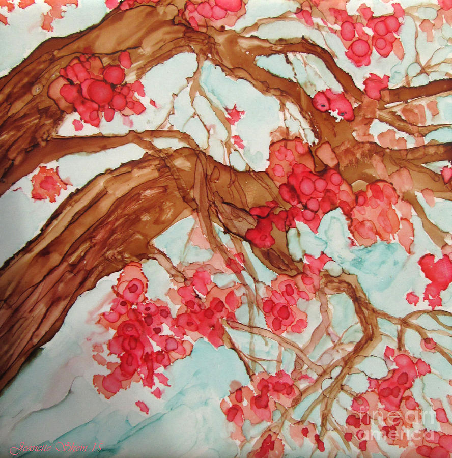 Spring Painting - Cherry Blossoms.  by Jeanette Skeem
