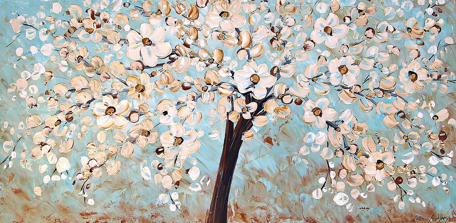 Abstract Painting - Cherry Blossoms by Jolina Anthony