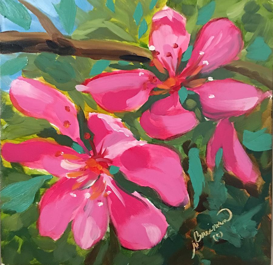 Cherry Blossoms Painting by Nancy Breiman