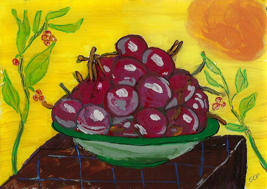 Bowl Painting - Cherry Bowl by Enrico Pischiera