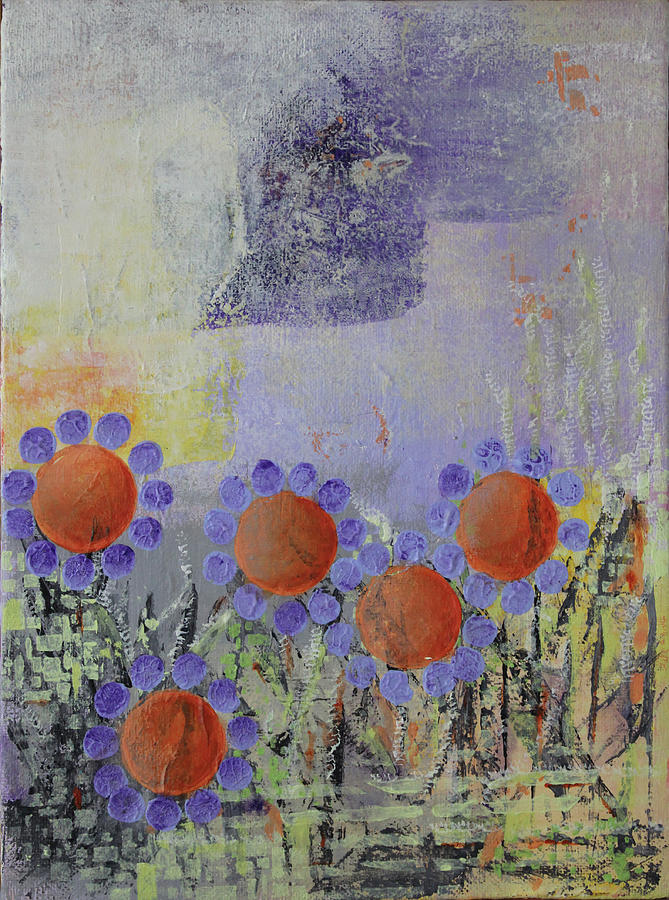 Cheery Flowers Painting by April Burton